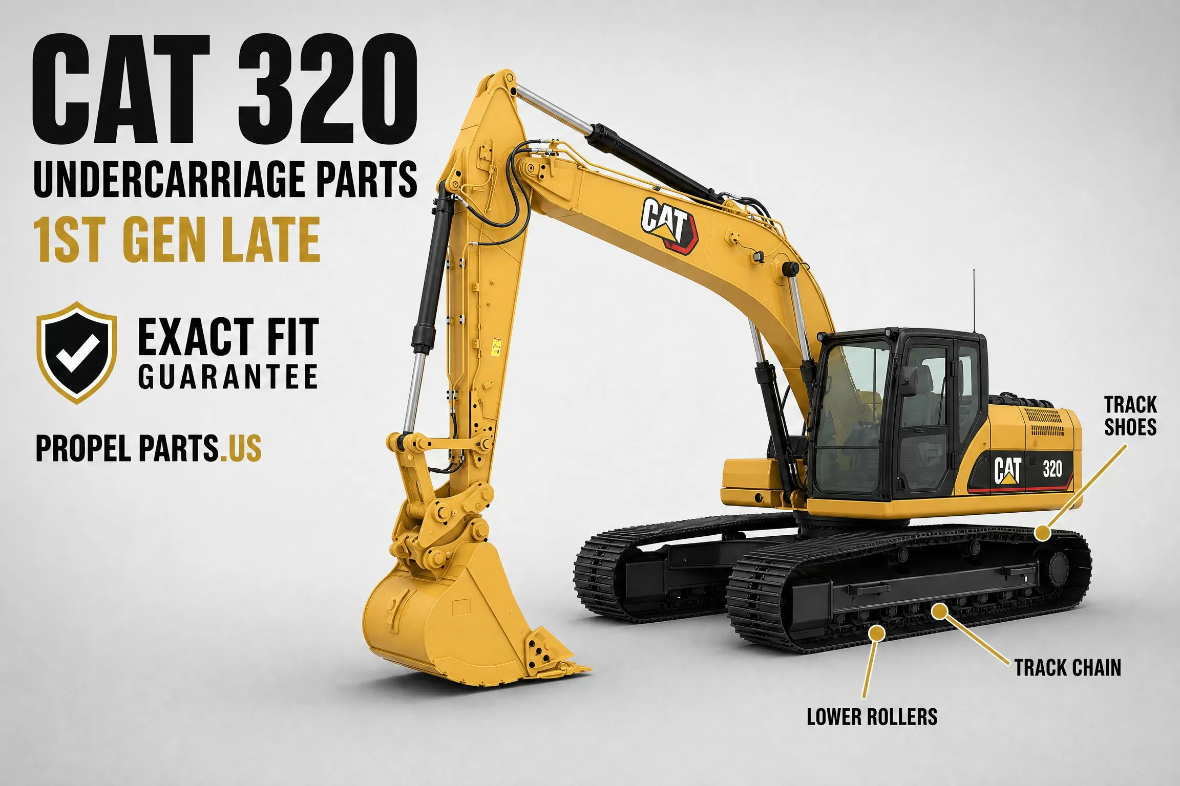 CAT 320 1st Gen Early Undercarriage Parts