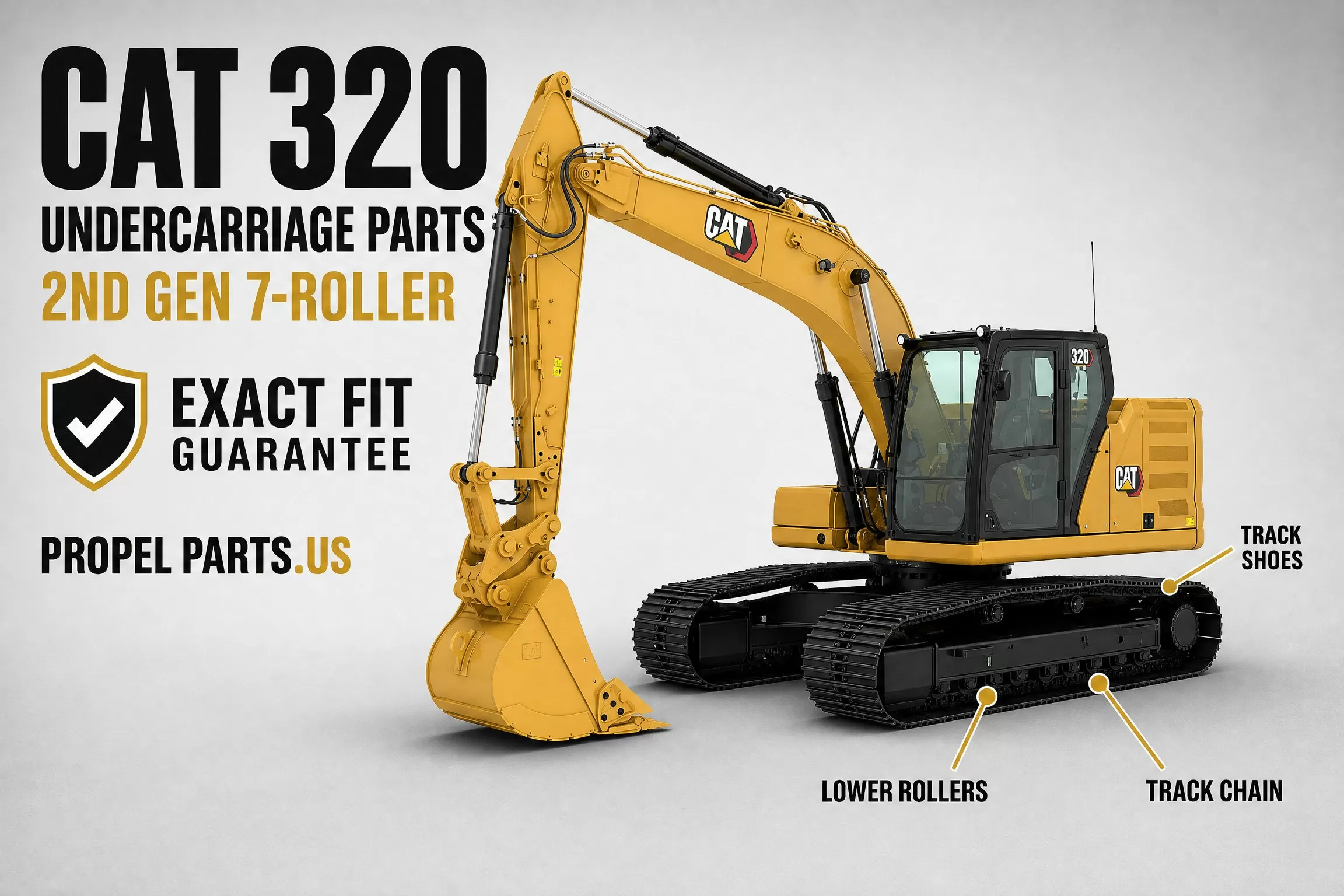 CAT 320 2nd Gen — 7 Roller Frame