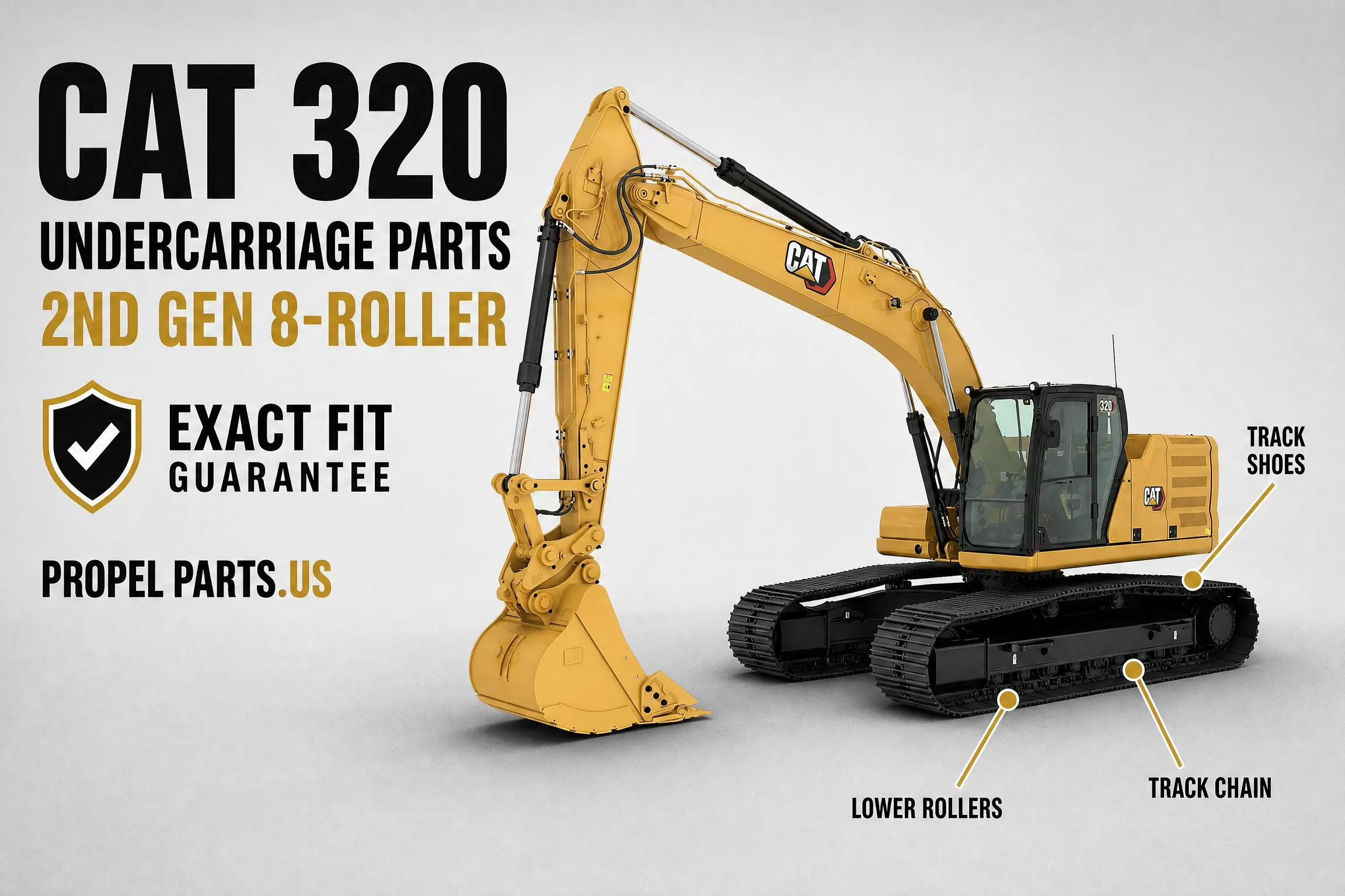 CAT 320 2nd Gen — 8 Roller Frame