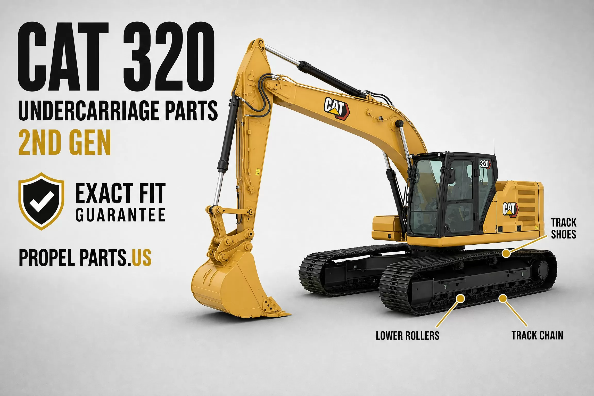 CAT 320 2nd Gen — serial prefixes ELW, FMS