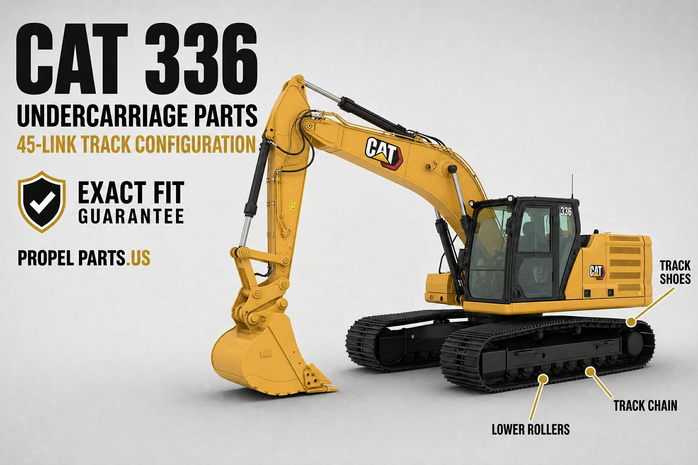 CAT 336 45-Link Excavator Undercarriage Parts 