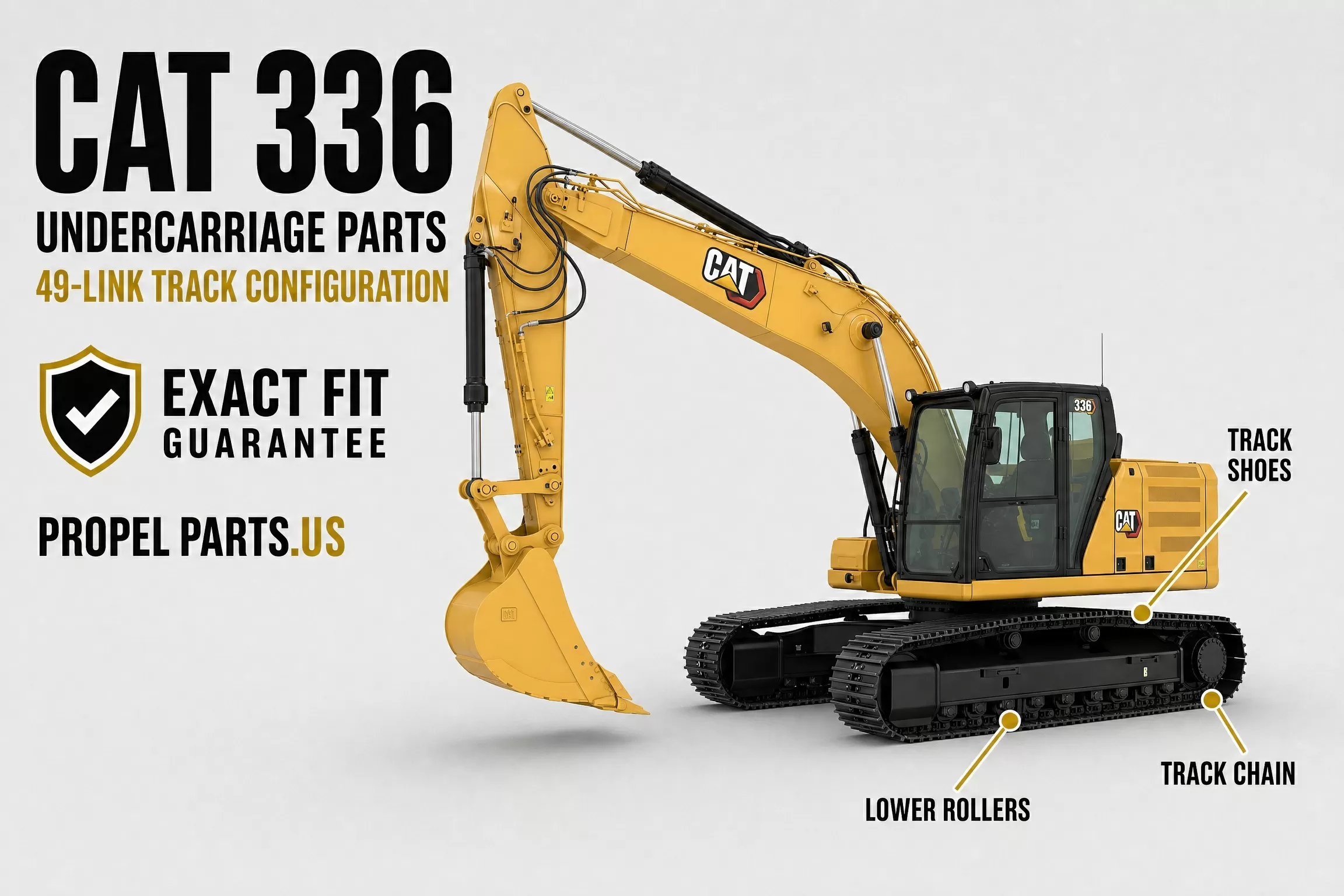CAT 336 49-Link Excavator Undercarriage Parts 