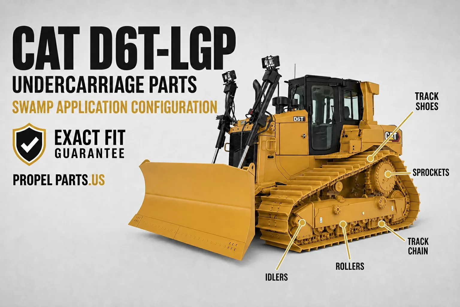 CAT D6T-LGP Swamp Application Undercarriage Parts